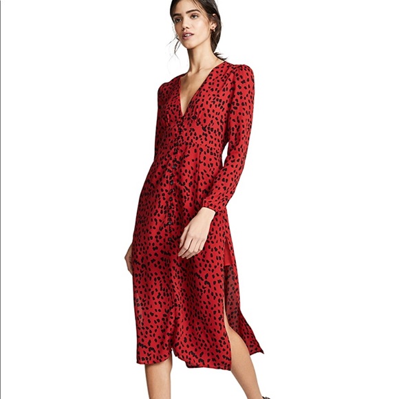 NWOT Rahi XS Red Leopard Scarlett Dress X Small - Picture 3 of 11